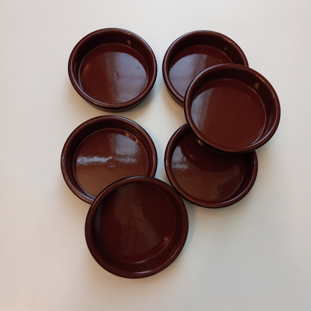 Six Terra Cotta Serving Dishes